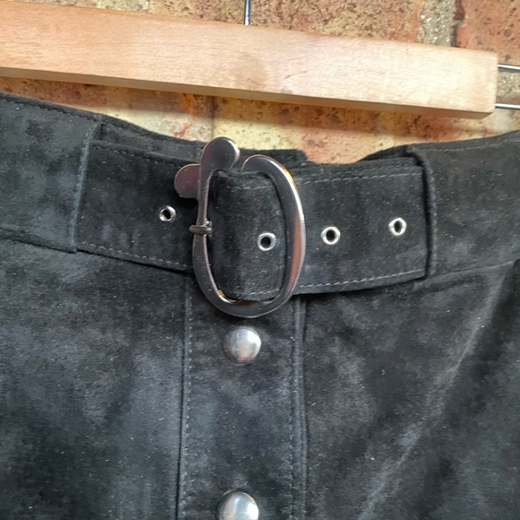 Zara Mod Suede Belted A Line Mini Skirt🖤 - Picture 4 of 11